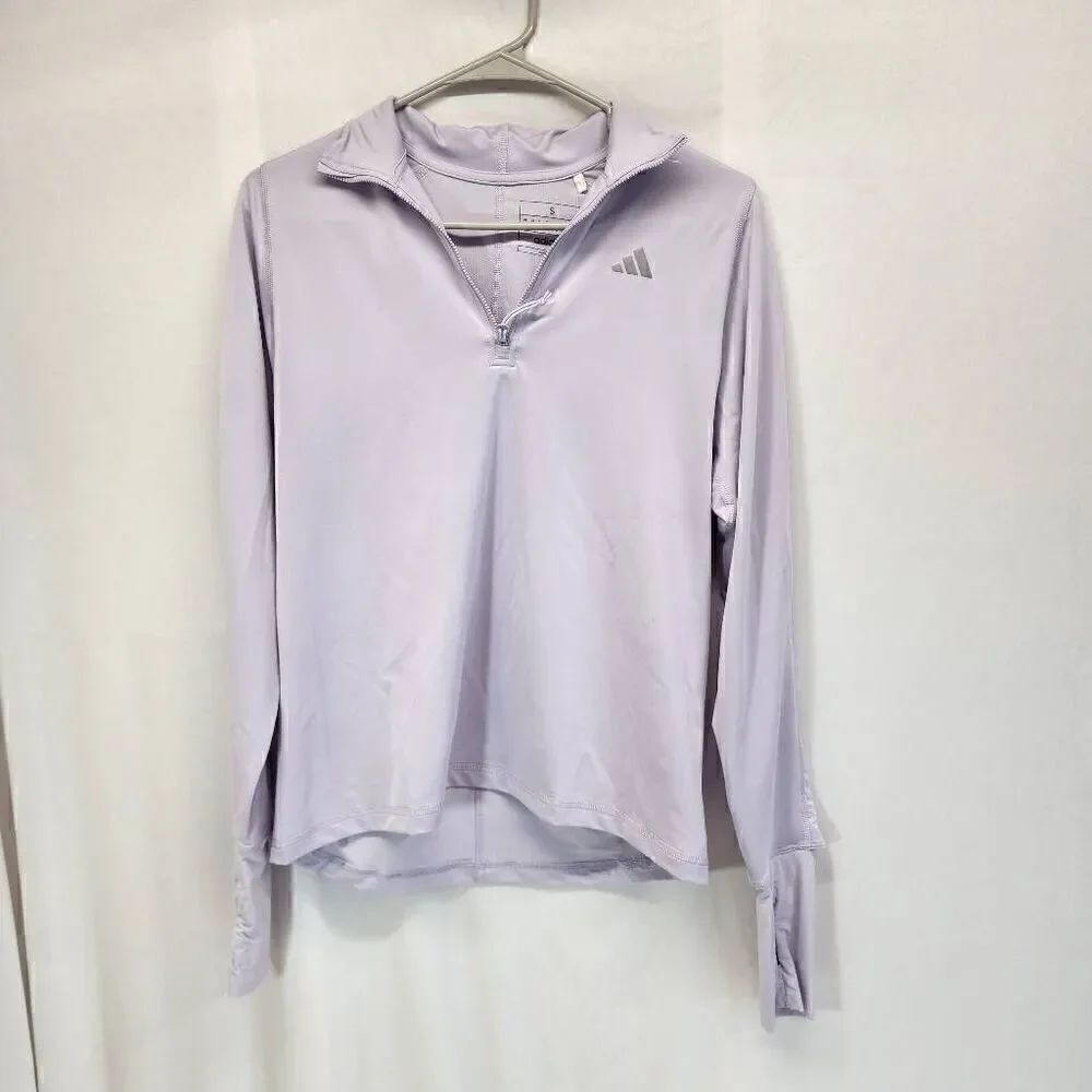 Adidas Women's Fast Running Half Zip Long-Sleeve Size Small L20